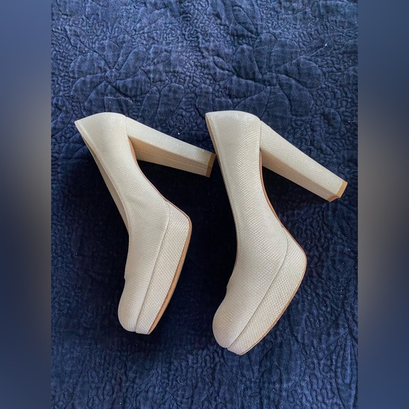 Stuart Weitzman white sparkle heels platform wedding - Picture 5 of 5